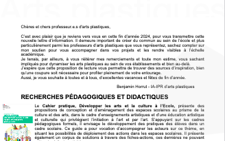 Lettre d’informations arts plastiques #9