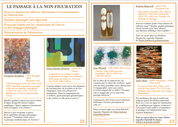 Livret pédagogique Artistes femmes