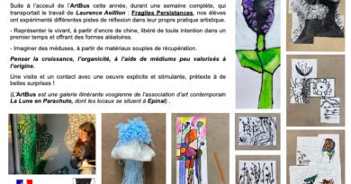 Travail des élèves du collège ELsa Triolet de Thaon-les-Vosges autour de l&rsquo;exposition de l&rsquo;ArtBus