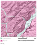 Extrait de carte géologique - Pierre Percée -Château (54)
