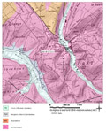 Extrait de carte géologique - Saint-Quirin (57)