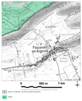 Extrait de carte géologique - Passavant-en-Argonne (51)