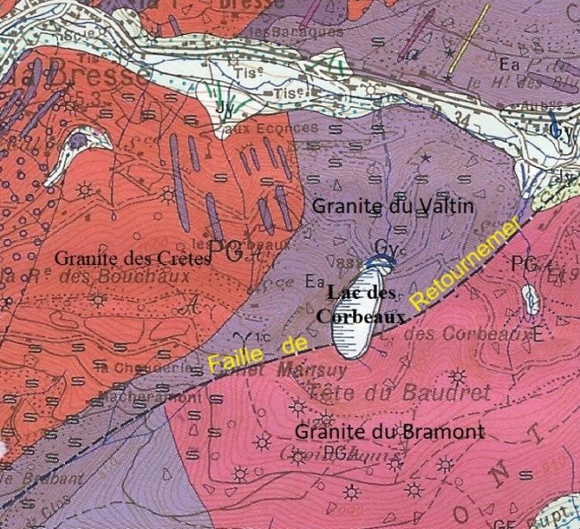 extrait carte géologique Munster 