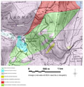 Extrait de carte géologique - Xonrupt, Balveurche (88)