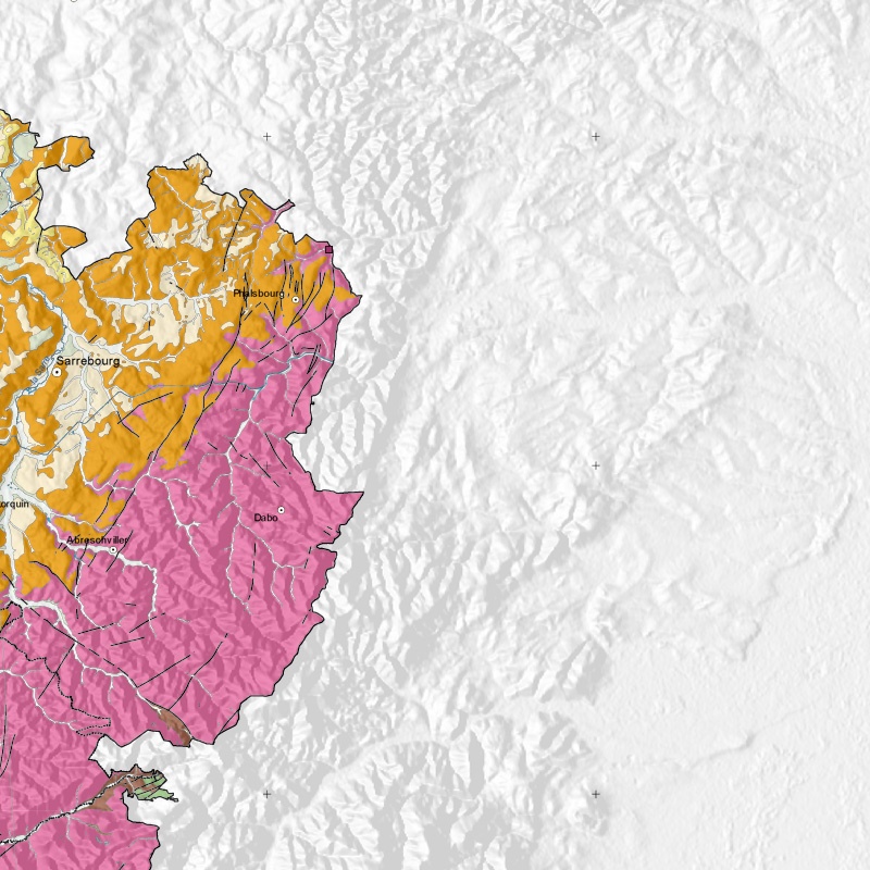 Carte géologique - Phalsbourg(57)/Oberhof(67) - zoom A