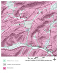 Extrait de carte géologique - Philippsbourg Hanau (57)