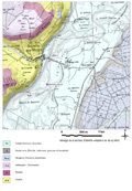 Extrait de carte géologique - Bainville-aux-Miroirs (54)