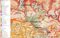 Extrait de carte géologique - Sarreguemines (57)