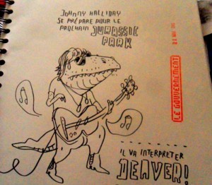Johnny Hallyday en dinosaure