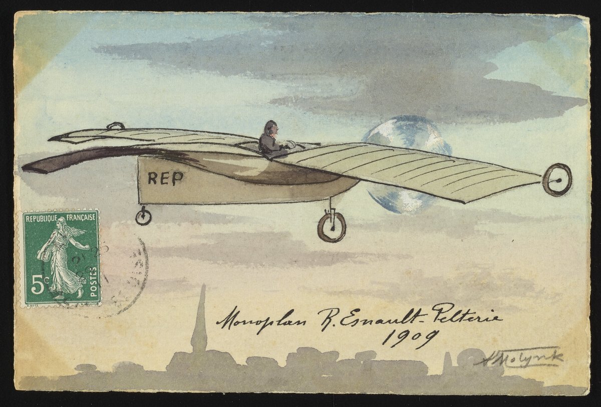 22 JANVIER 1907 : ROBERT ESNAULT-PELTERIE DÉPOSE LE BREVET DU « MANCHE », PERMETTANT DE DIRIGER UN AÉROPLANE