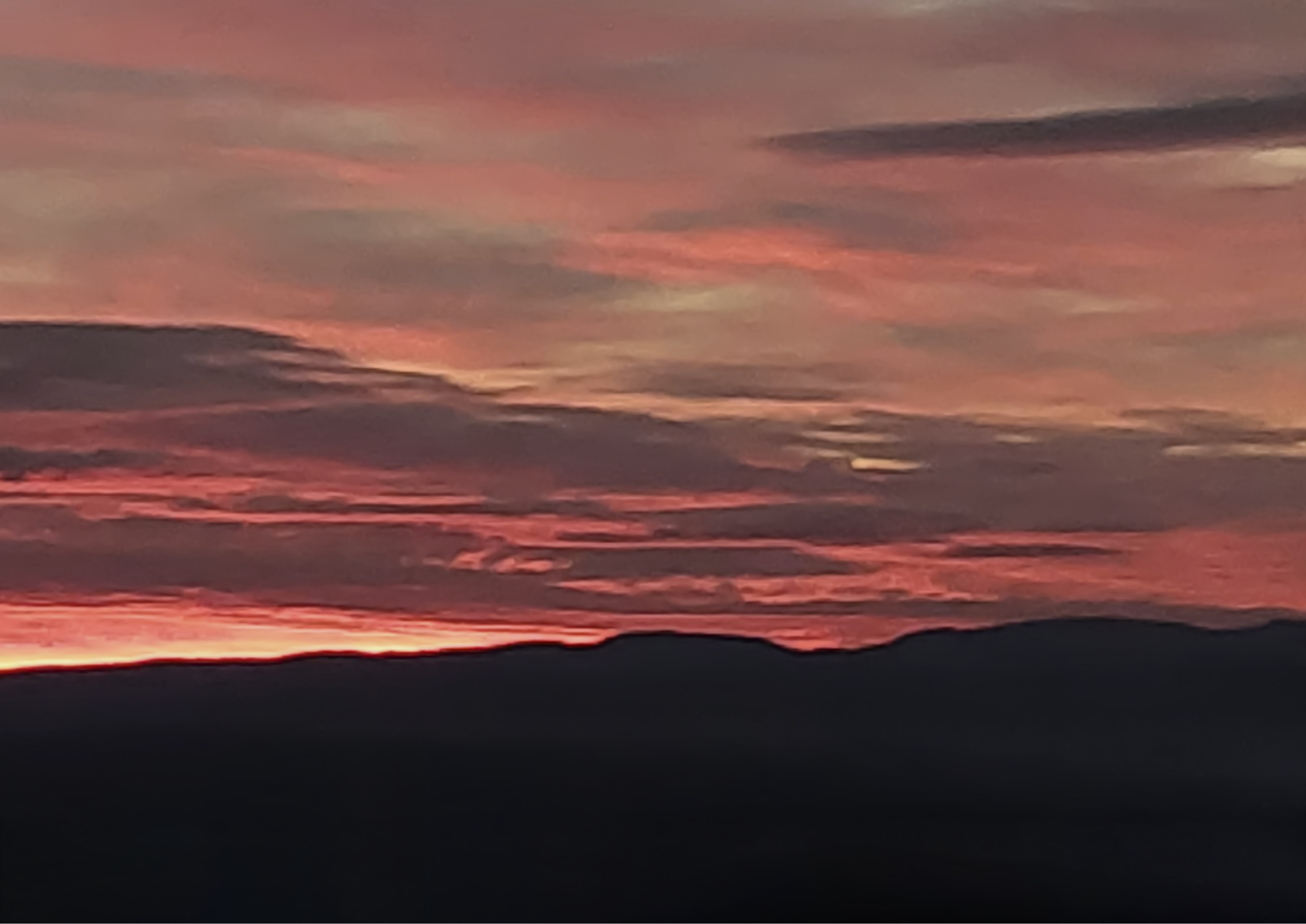 Un matin, ciel brumeux, en partant pour le collège…