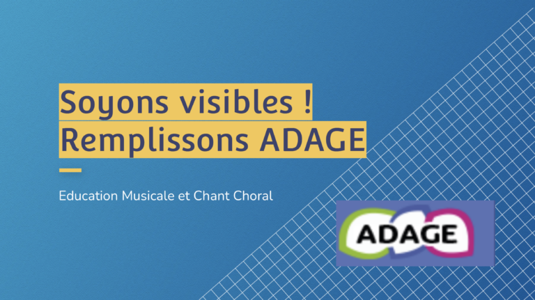 Comment renseigner la chorale de son établissement sur Adage ?