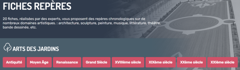 FICHE REPERES SUR L&rsquo;ART DES JARDINS